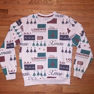 Denim & Flower Ho Ho Ho Christmas Xmas Loading Sweatshirt Large L Ricky Singh
